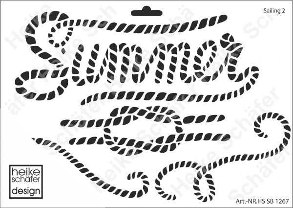 Schablone-Stencil A4 108-1267 Summer, Sailing